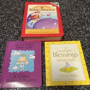 Children’s Bible Stories for Toddlers, prayers 3 Books pictures teachers school